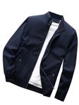 TAGAS Men's Polyester Standard Length Bomber Jacket (Mj-9015-Navy-Medium_Navy)