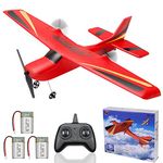 Makerfire RC Plane Ready to Fly - RC Airplane EPP RTF Remote Control Airplane Glider 2.4Ghz 2CH RC Aircraft Foam Aeroplane Toys Easy to Fly for Kids & Beginener (Red)