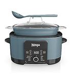 Ninja Foodi PossibleCooker, 8-in-1 SlowCooker with Removable Non-Stick Pot, Steaming Rack, IntegratedSpoon & Glass Lid, Slow Cook, Sear, Braise, Steam & more, 8 Portions, 8L, Sea Salt Grey MC1001UK