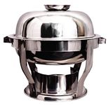 Malabar Trading Company Stainless Steel, Round Chafing Dish with Lid (Silver) (10 LTR - 1 PC)