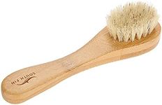 Wooden Facial Brush, Dry Brushing Body Brush, Facial Cleansing Brush, Wooden Handle Face Cleaning Brush Manual Skin Care Exfoliation Brush
