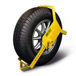 Maypole 10"-16" Heavy Duty Wheel Clamp Suitable For Tyre Sizes 135 mm to 215 mm, Diameter 450 mm to 700 mm, Yellow