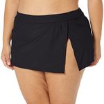 Catalina Women's Standard Skirted Bikini Swim Bottom Swimsuit, Black, Large