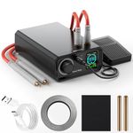 AWithZ 9000W Battery Spot Welder, Rotary Knob Operation 100 Gears Adjustable Foot Pedal Operated, 0.1-0.3mm Spot Welder with Dual Pulse Output, Portable Spot Welder for Making DIY Battery Packs