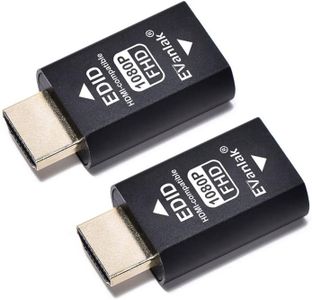 EVanlak 3rd Generrtion Hdmi Edid Emulator Passthrough Eliminated Emulator Adapter Work with Mac Thunderbolt to HDMI Switches/Extender/AV Receiver/Video Splitters -1920X1080@59hz-2pack