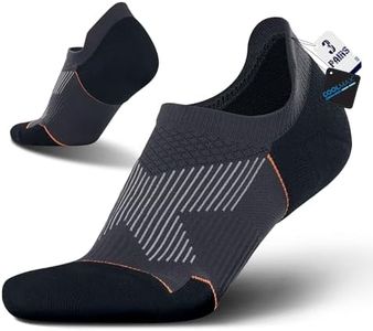 BRISIRA Coolmax Bamboo Viscose Compression No Show Socks Moisture Wicking Cushion Short Low Cut Ankle Athletic Sock for Golf