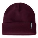 FURTALK Womens Knit Beanie Hat Acrylic Winter Hats for Women Men Soft Warm Unisex Cuffed Beanie Dark Red