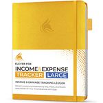 Clever Fox Income & Expense Tracker Large – Accounting & Bookkeeping Ledger Book for Small Business – 2-Year Record Notebook, A4 (Amber Yellow)