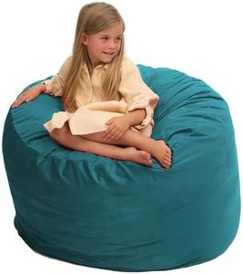 ULTIMATE SACK 3ft Bean Bag Chair, Oversize Bean Bag Chair for Adults, Comfy Chair Bean Bag Couch Lounge Sofa Loveseat Furniture | Teal Suede
