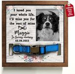 BfiGift Customized Pet Keepsake Frame Dead Pet Xmas Memorial Dog Remembrance Frame with Pictures and Sentimental Quotes for Cats Dogs Lovers on Christmas Plaque Birthday Gifts for Friends Family Decor