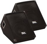 Seismic Audio - SA-10MT - Pair of 10" Floor / Stage Monitors Wedge Style with Titanium Horn