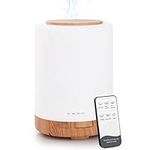 WD&CD Essential Oil Diffusers, 300ML Ultrasonic Aroma Diffuser Humidifier Cool Mist with Remote Control, Waterless Auto-off, 7 Colors, 3 Timer Setting (Light Wood Grain)