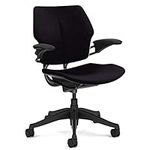 Humanscale Freedom Office Task Desk Chair | Corde 4 Black Seat and Back | Graphite Frame | Height-Adjustable Duron Arms | Standard Foam Seat, Hard Carpet Casters, and 5" Cylinder