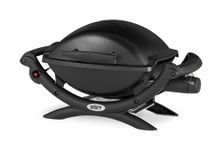 Weber Q1000 Gas Grill Barbeque | Table Top BBQ Grill & Char Griller | Cast Aluminium Lid Cover & Body | for Home or Travel | Portable Premium Classic Mini Gas BBQ - Black (50010074)