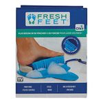 Fresh Feet - Canadian Edition - Foot Scrubber With Pumice Stone, Cleans, Smooths, Exfoliates & Massages your Feet Without Bending in the Shower or Bathtub