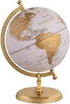 WINNER'S Prime SINGLE JOINT Rotating Globe | Dia 25 Cm (10 Inch) Height 33 Cm (13.2 Inch) with Metal Arc & Round Stand | Educational & Decorative Globe (GP1010)