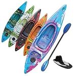 Riber One Person Sit In Kayak Deluxe Starter Pack - Ideal for Beginners - Multiple Colours (Lake Blue, Purple & White)