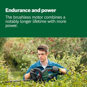 Bosch 18V Cordless Hedge Cutter – 50cm Blade, 2.5Ah Battery, Brushless Motor