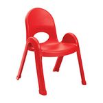 Angeles Value Stack Kids Chair, Preschool/Daycare/Playroom Furniture, Flexible Seating Classroom Furniture for Toddlers, Red, 11"