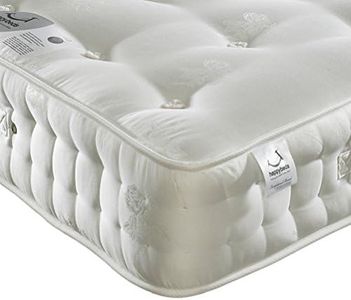 Orthopaedic 1400 Pocket Sprung, Happy Beds Signature Silver Medium Tension Mattress with Natural Fillings - 3ft Single (90 x 190 cm)