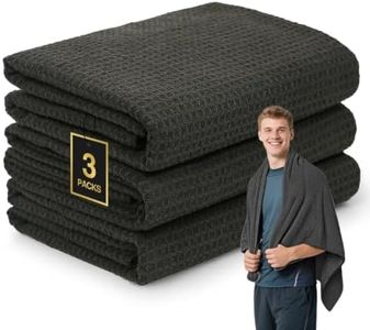 SOOWASH Microfiber Gym Towels for Showering Working Out Quick Dry Remove Bacterias Large Sizes Lightweight Gym Towel for Men Women Tennis Sports Towels for Body Hot Yoga (Black 27 X 55 inch)