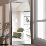 CONGUILIAO Full Length Mirror 65"x24", Floor Mirror, Standing Mirror, Large and Long Mirror, Hanging Standing or Leaning, Bedroom Mirror Wall-Mounted Mirror (Black)