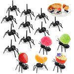 OOTSR 36PCS Ant Toothpicks Fruit Dessert Fork for Snack Cake Dessert with Storage Box, Reusable Ant Food Pick Animal Appetizer Forks for Kitchen Baby Shower Wedding Bug Themed Birthday Party