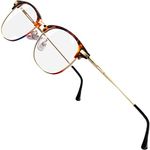 ATTCL Unisex Blue Light Blocking Glasses Eyeglasses Frame Anti Blue Ray Computer Game Glasses (5054-Brown flower)