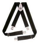 Custom Leathercraft 5121 Padded Work Suspenders, unisex, Black