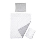 Baby Comfort 3 piece set Duvet Cover Pillowcase and Fitted Sheet for 83x50 cm Co-Sleeper Crib (Small Stars)