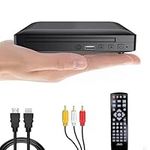 DVD Player for Smart TV, Mini DVD Player for TV with HDMI, with Remote Control and AV Output, for Home Bedroom Living Room