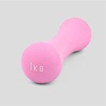 Phoenix Fitness RY1556 Neoprene Dumbbell Weight for Home Exercise Men, Women and Kids Arm Hand Weights Pilates Dumbbells - Sold as Singles - 1kg, Pink