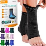 MODVEL 2 Pack Ankle Brace for Men & Women - Sprained Ankle Brace for Plantar Fasciitis Relief - Ankle Stabilizer Brace - Achilles Tendonitis Support & Foot Plantar Fasciitis Sock