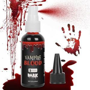 Halloween Fake Blood, Dark Red Realistic Washable Special Effects SFX,Fake Vampire Blood for Halloween Costume, Zombie,Vampire and Monster Makeup & Dress Up