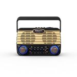 XHDATA D902 Portable Retro Vintage Radio AM FM SW Radio Bluetooth Speaker with Flashlight, SD Card USB MP3 Player, Solar Radio Rechargeable, Good Gift for Family for Home and Outdoor.