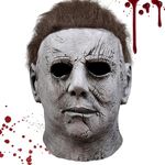 Michael Myers Mask Halloween Terror Latex, Original Realistic Scary Movie Michael Myers Mask for Adults and Teens (Scars)