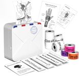 Phomemo Mini Thermal Printer M02S Wireless Bluetooth Portable 300dpi Photo Printer, Suitable for Journal Organization Photos, Christmas Children Gift, Compatible with iOS & Android, White