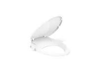 KOHLER Purewash Elongated Manual Bidet Toilet Seat, Elongated Manual Non Electric Bidet with Adjusting Spray Pressure and Position, White Quiet-Close Lid, with White Handle