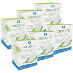 Organyc - 100% Certified Organic Cotton Feminine Pads - Sanitary Napkin with Wings for Women, Moderate Flow, Regular Absorbency, 60 Count (6 Pack of 10 Count)