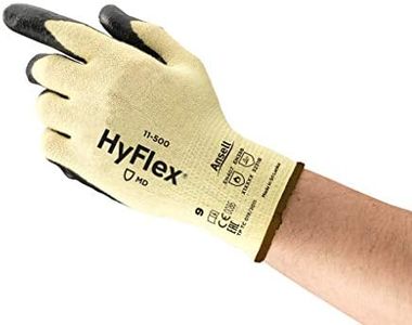Ansell HyFlex 11-500 Kevlar Glove, Cut Resistant, Black Foam Nitrile Coating, Knit Wrist Cuff, X-Small, Size 6 (Pack of 12)