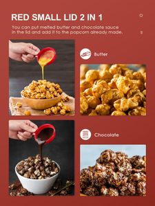 Cozeemax 1200W Popcorn Maker – Red Electric Hot Air Popper
