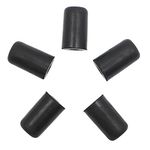 Cello Endpin Protector, Double Bass Endpin Rubber Tip Stopper Portable End Pin Non Slip Cap Musical Instruments Accessories Replacement Upright Prevent Bass Movement and Slipping Parts 5 Pieces Black