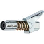 LockNLube Grease Gun Coupler - Zerk Grease Coupler Fitting Tip - Easy Lock-on, Clip-off - Stays on - Grease goes in, not on the machine