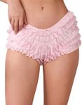 SHARICCA Womens Sexy Mesh Ruffle Pa