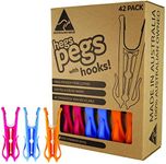 HEGS Pegs 42 Pack Mixed Colours (H4