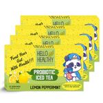 Hello Healthy Lemon Peppermint Flavour Probiotic Iced Tea Pack Of 40 Sachet (180 ML Each) | Summer Drink | Instant Ice Tea Powder | Ready to Drink | Refreshing Drink | No Artificial Ingredients