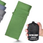 Frelaxy Ultralight Sleeping Bag Liner - Lighter & Compact, 3 Sizes Travel Sheets & Adult Sleep Sack, Comfy Breathable & Cooling & Silky Soft, Quick-Drying, for Backpacking, Hotel, Camping, Hostels