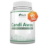 Natural Candida Cleanse & Yeast Support - 90 Vegan Capsules - 3 Month Supply - with Caprylic Acid, Protease, Oregano, Wormwood, Aloe Vera, Reishi, Aniseed, Cellulose & Lacto Acidophilus