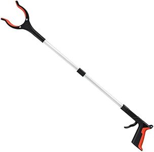 2024 Upgrade Grabber Reacher Tool, 360° Rotating Head, Wide Jaw, 32" Foldable, Lightweight Trash Claw Grabbers for Elderly, Reaching Tool for Trash Pick Up Stick, Litter Picker, Arm Extension (Orange)