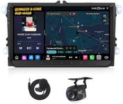 Eonon 9 inch Android 13 Headunit for Volkswagen SEAT Skoda Polo Golf V/VI 6+64GB 4G LTE CarPlay Android Auto WiFi GPS Bluetooth DSP EQ MirrorLink support OBDII Backup Camera Car Radio Stereo VWX6S